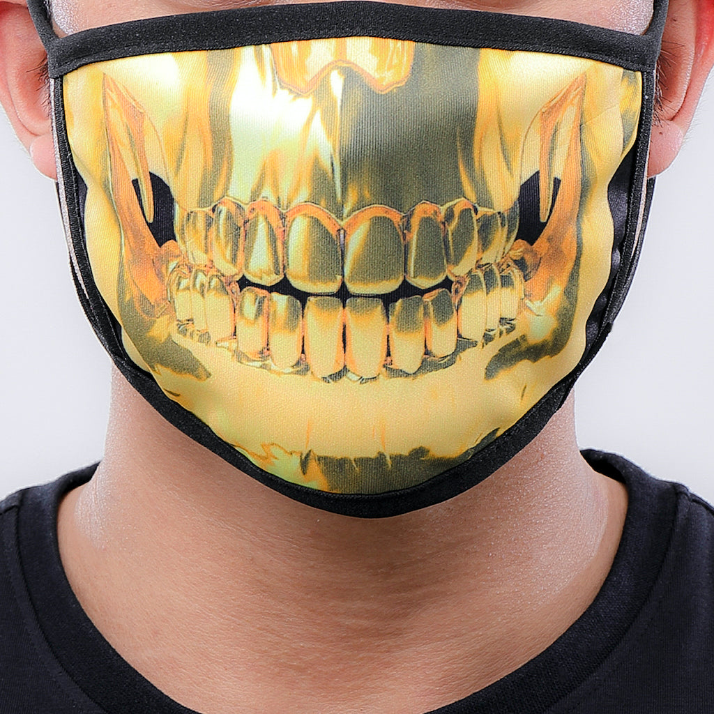 Gold Teeth Cloth Face Mask